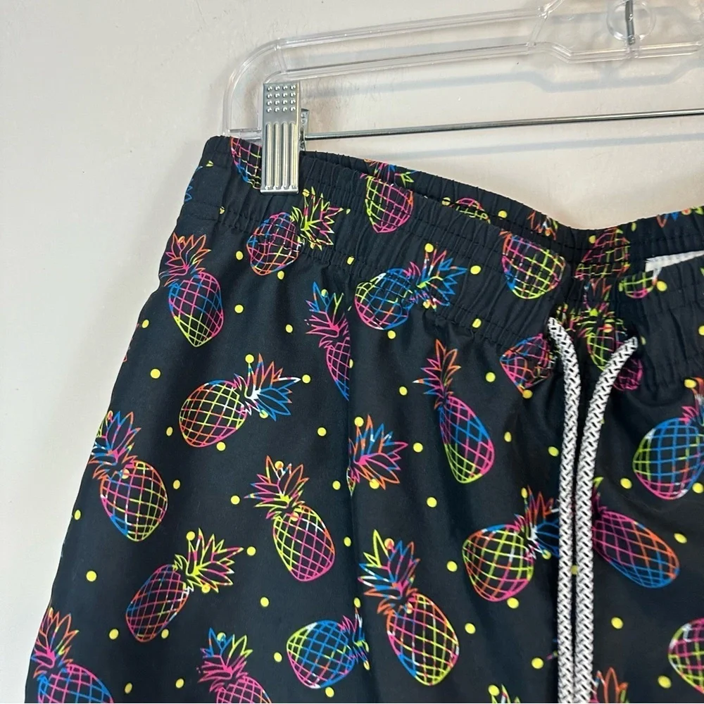 Maamgic | Black Rainbow Disco Pineapple Swim Trunks Size Large